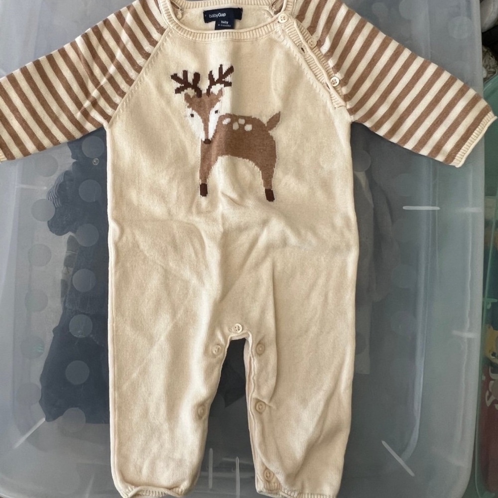 Baby Gap one piece reindeer outfit ￼